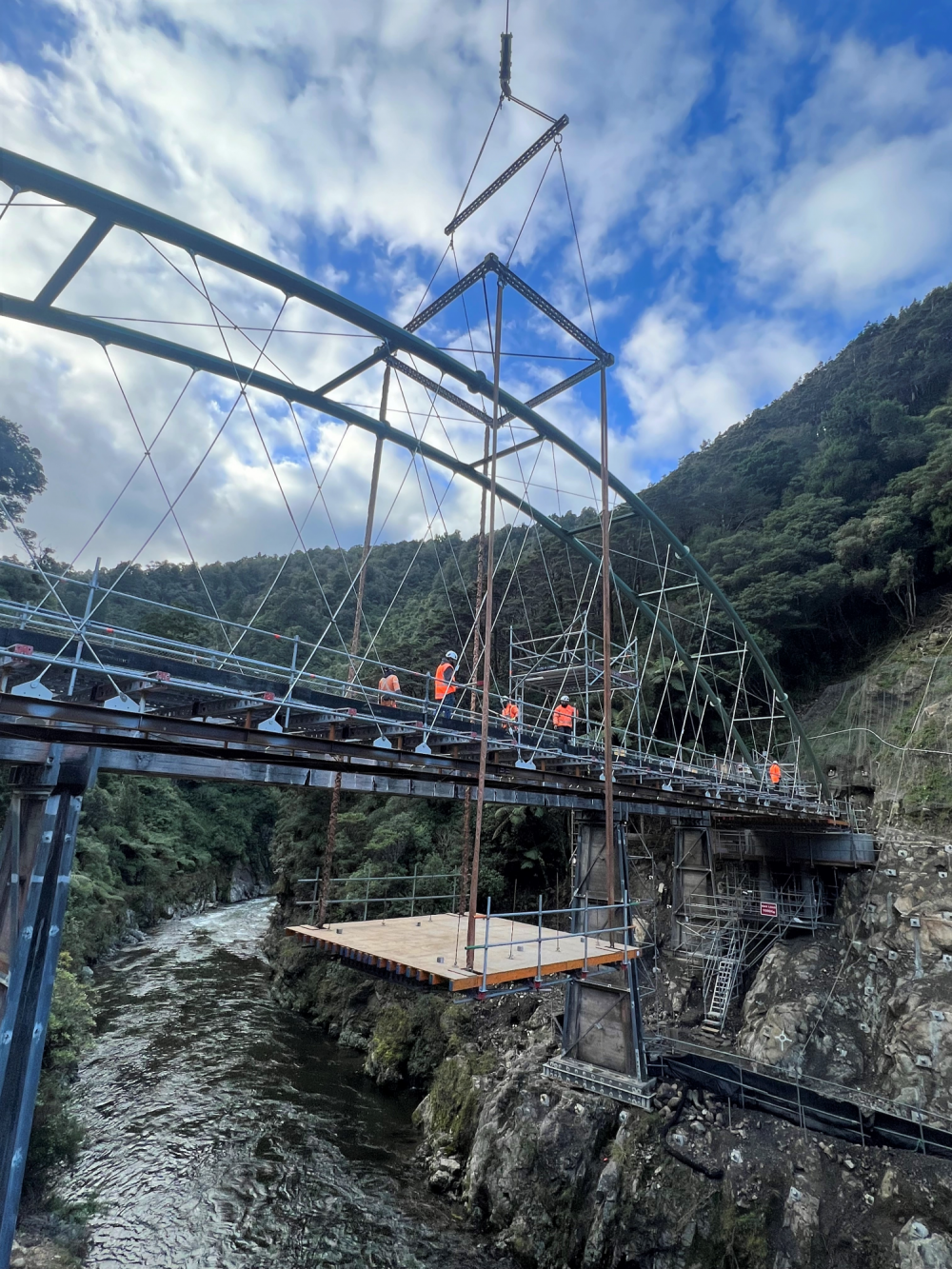 Brian Perry Civil | Decking out the Kaitoke Pipe Bridge